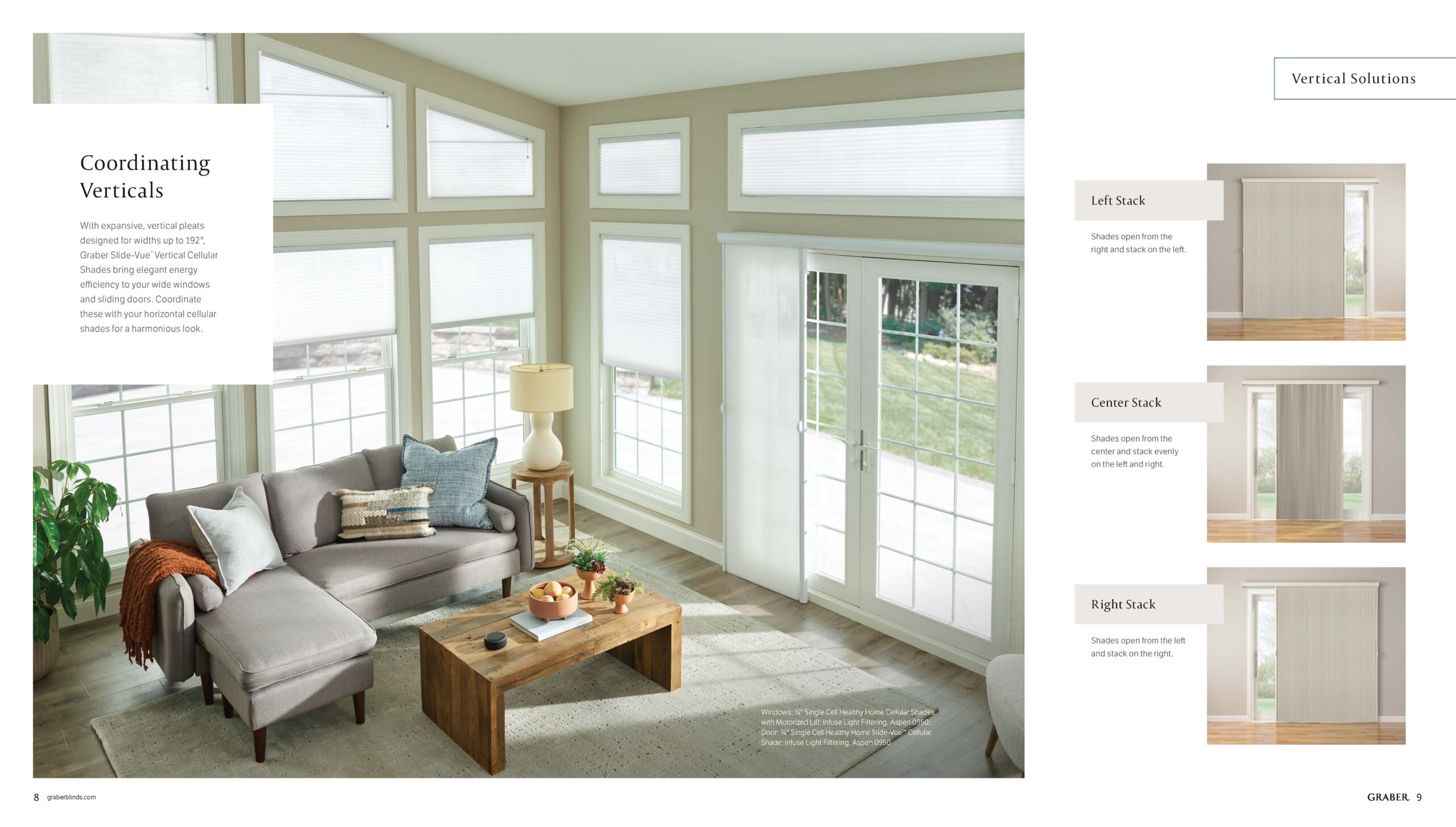 Detail Image of Cellular Shade for Sliding Glass Door